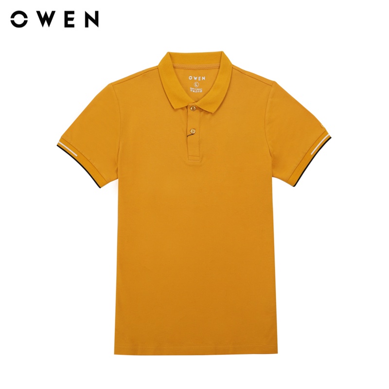 Áo polo ngắn tay Nam Owen Cotton Bodyfit Vàng - APV220307