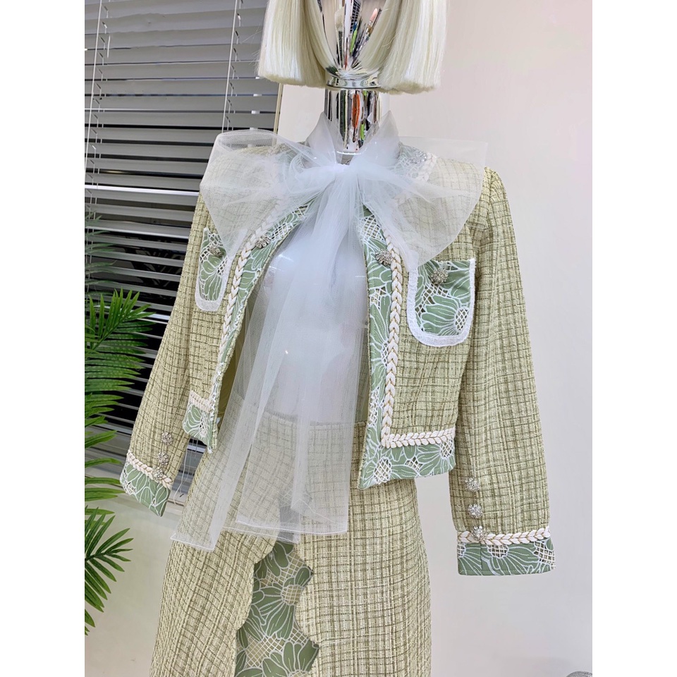 Set dạ viền ren siêu hot nhà Ashyley