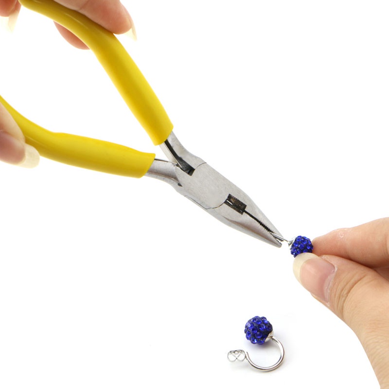 Kìm mũi dài mini bằng thép carbon dùng làm đồ trang sức DIY