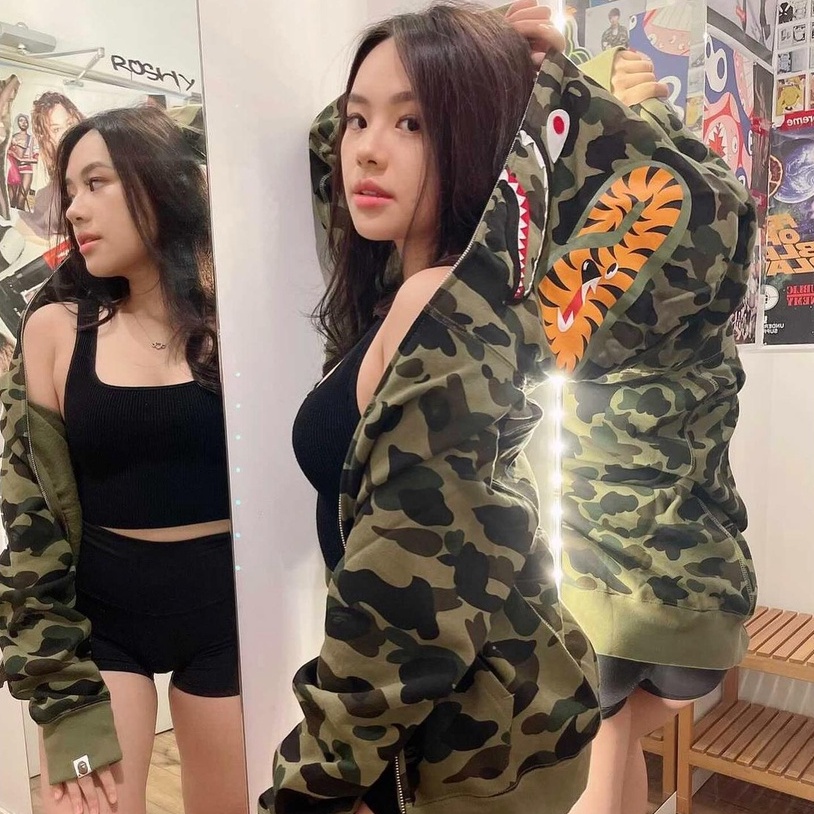 Áo khoác Bape Shark 6 màu Camo, Jacket Bape Hoodiefullzip, Họa tiết thêu, Chất liệu Cotton nỉ chân cua DuSo