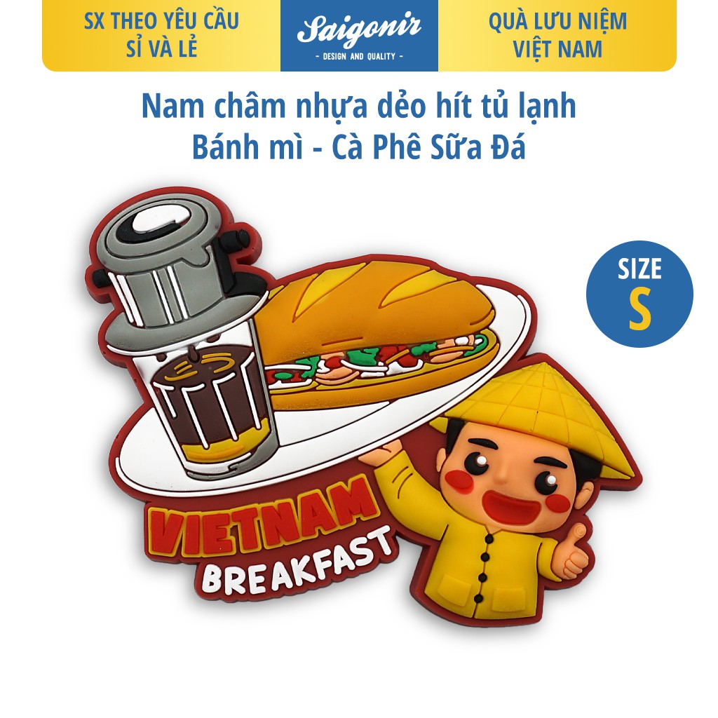 Nam châm Nhựa Dẻo Trang Trí Tủ Lạnh Fridge Magnet Saigonir - Hình Ảnh Con Người Việt Nam - Quà lưu niệm Việt Nam