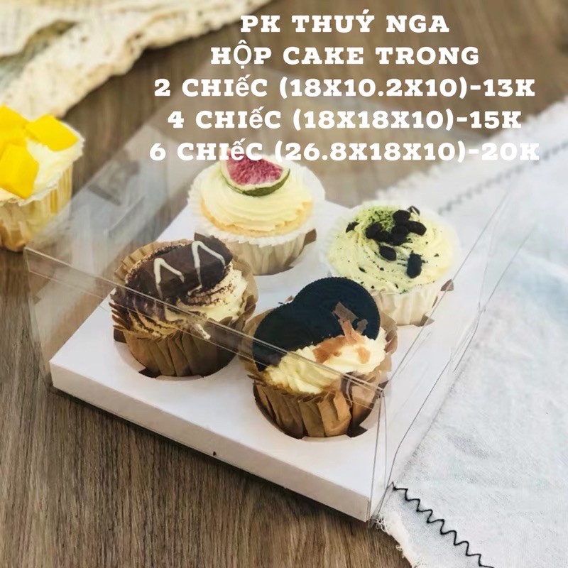 HỘP CUPCAKE TRONG