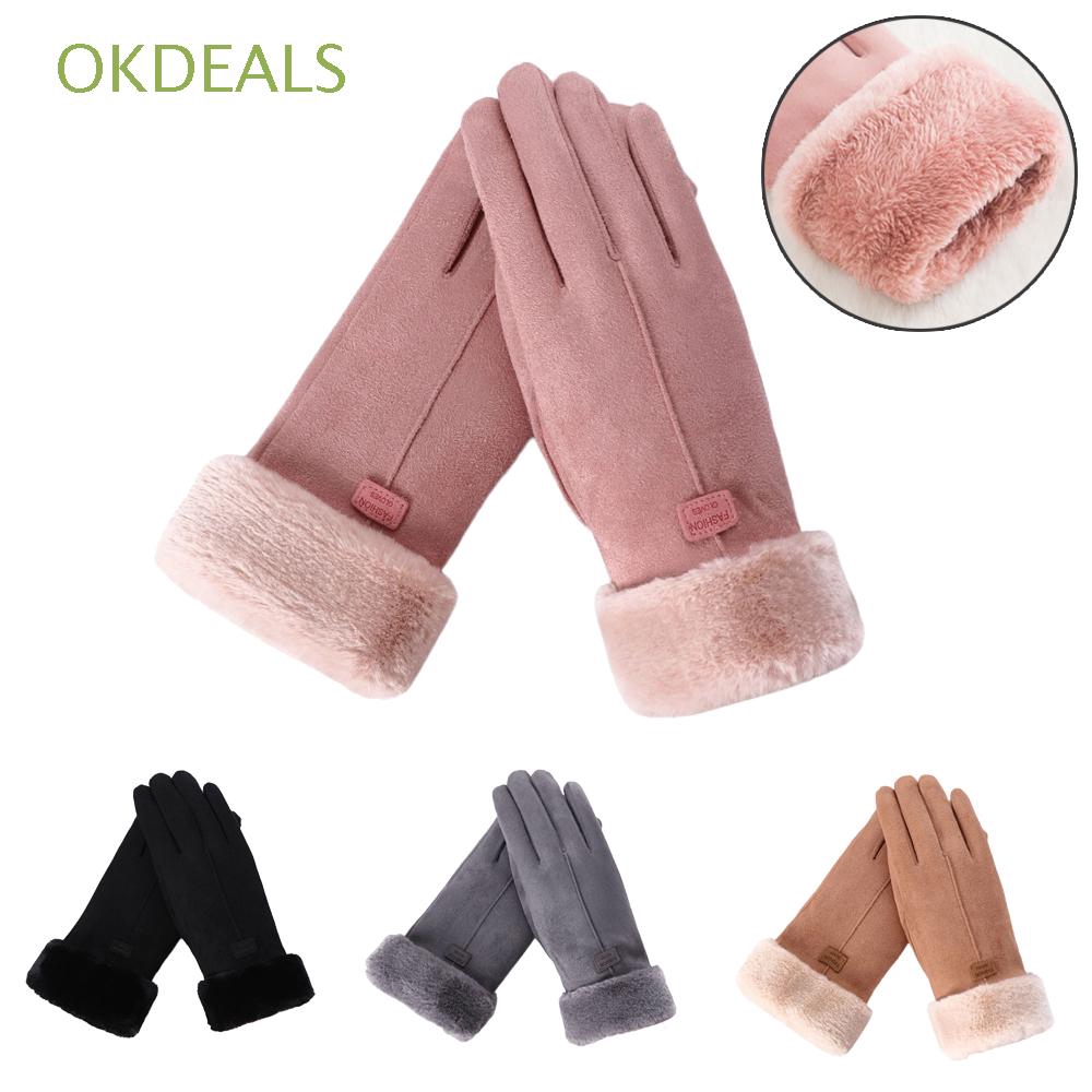 Găng tay dáng ngắn xinh xắn có thể dùng màn hình cảm ứng