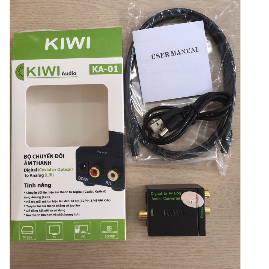 Bộ chuyển âm thanh Kiwi KA-01, Cáp optical 1.2met