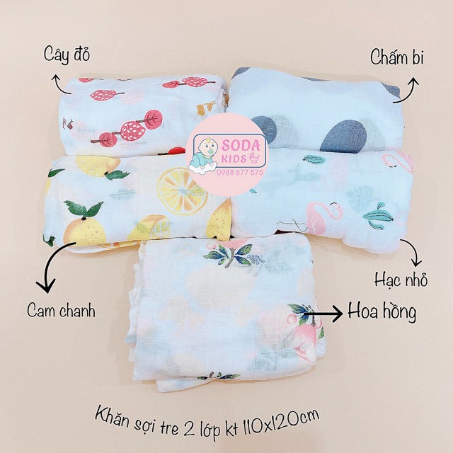 Khăn tắm đa năng sợi tre Aden cho bé, khăn xô tắm quấn đa năng bé sơ sinh 2 lớp kích thước 120x120cm siêu mềm