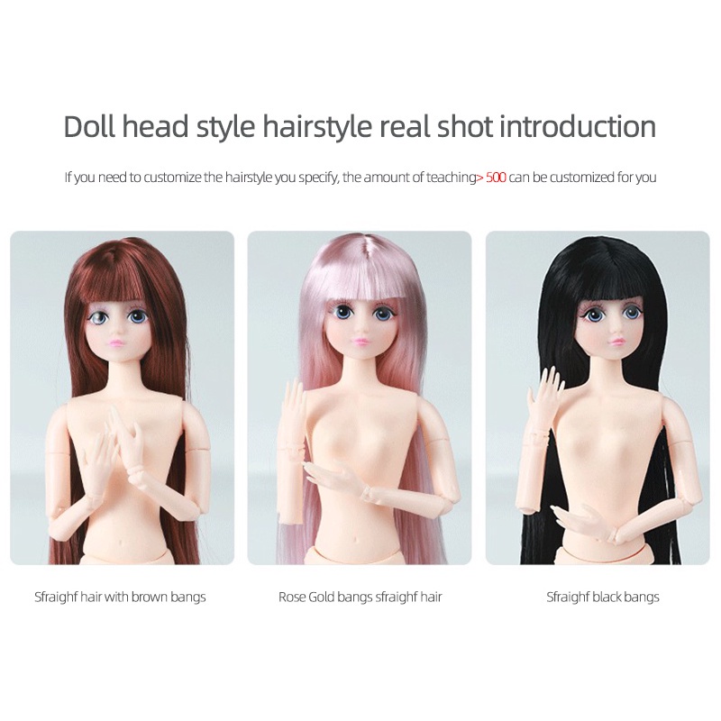 Set 20 Búp Bê bjd 20 Khớp Nối Tỉ Lệ 1/6 30cm Làm Quà Tặng Cho Bé Gái