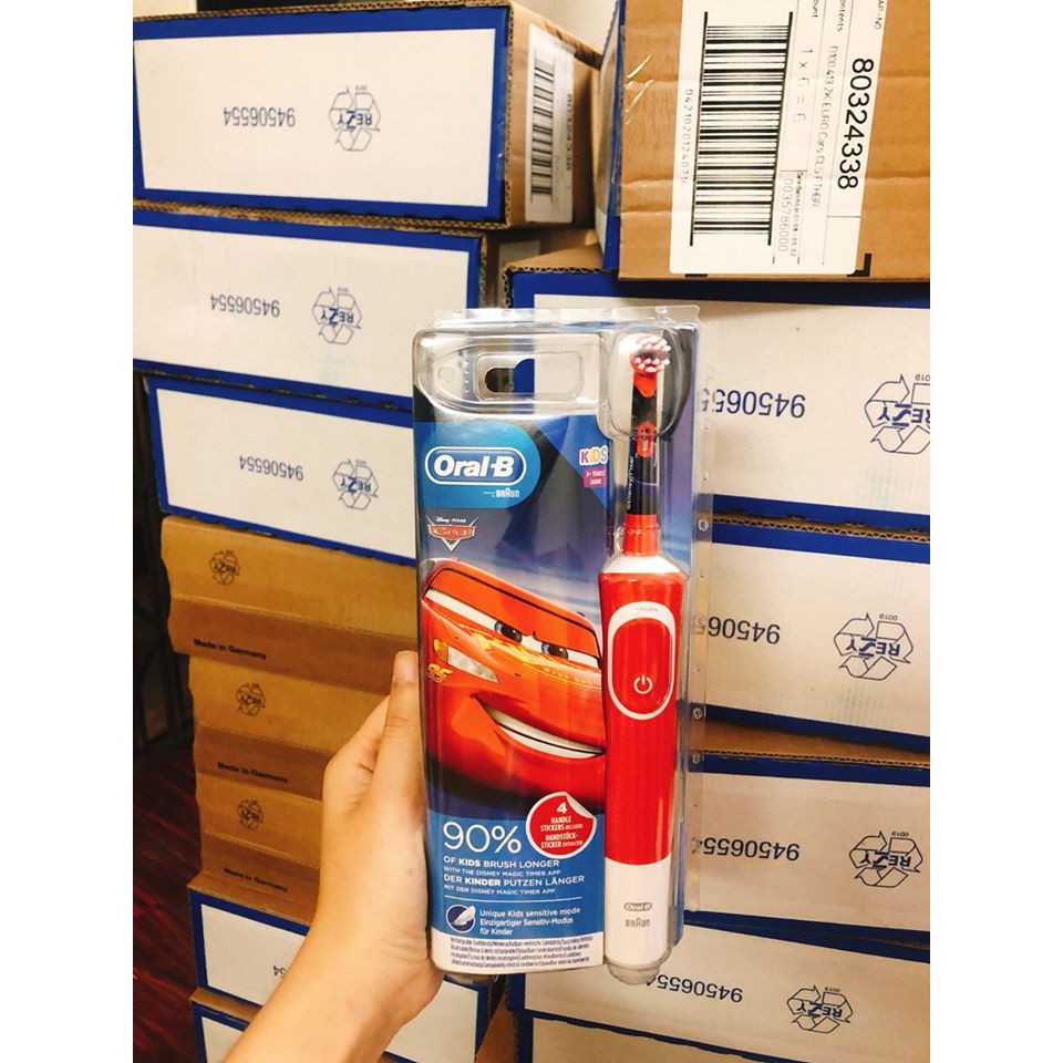 (Made in Germany hoặc Hungary) Bàn chải điện Oral B trẻ em chân sạc thẳng mẫu mới