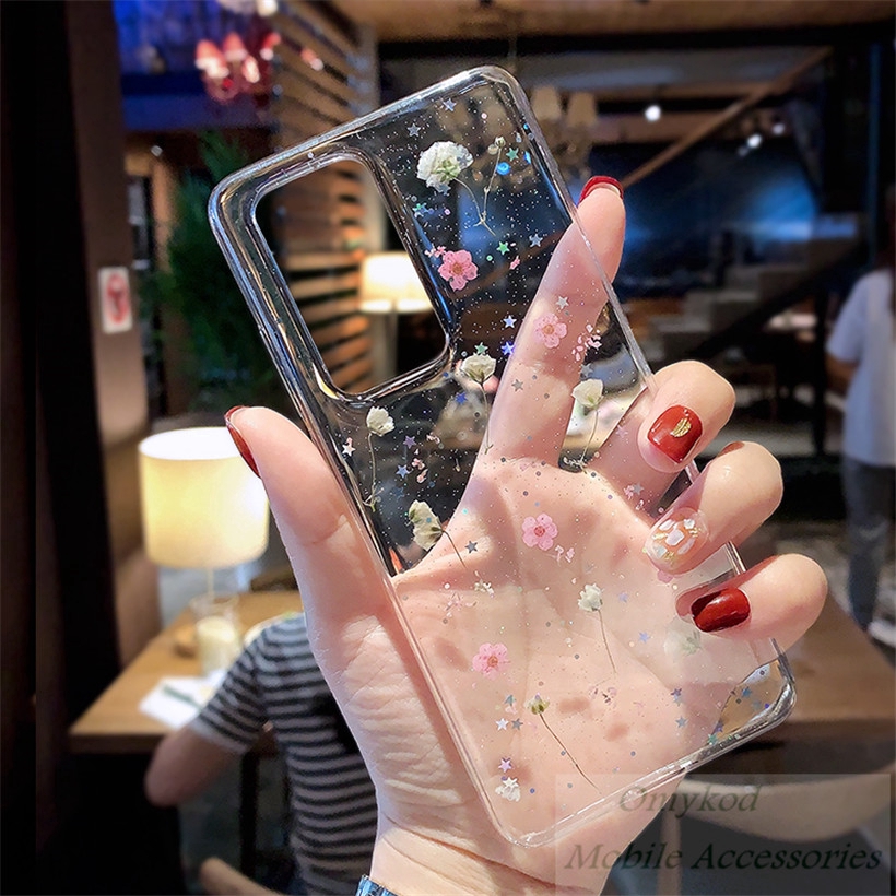 Ốp lưng mềm trong suốt hoa khô cho Samsung Galaxy A52 A72 A32 A12 A42 M51 A51 A71 50s A21s A30s A50 A30 A20 A10 A70 | BigBuy360 - bigbuy360.vn