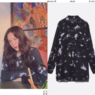 Sơmi loang Zara Authentic