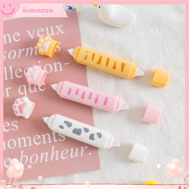 (Hàng Mới Về) Bút Xóa Kéo Hai Đầu Hình Dấu Chân Mèo Đáng Yêu