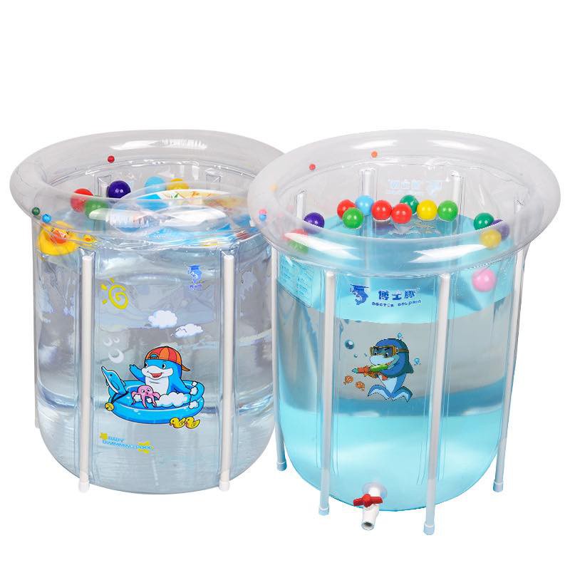 Bể Bơi Cho Bé Tại Nhà 70x70cm Có Tặng Kèm Phao Cổ