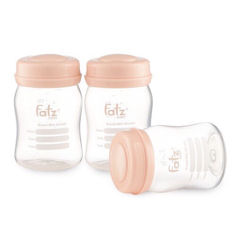 BỘ 3 BÌNH TRỮ SỮA 150ML FATZBABY