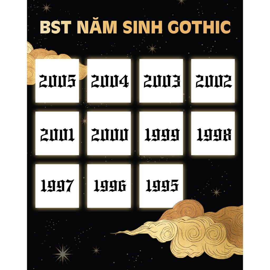 [Chủ đề Năm Sinh GOTHIC] 🎨 Hình xăm tạm thời Inkaholic Y HỆT xăm thật trong 15 ngày, 100% tự nhiên và chống nước