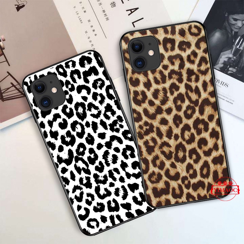 Ốp điện thoại mềm họa tiết da beo 89U thời trang dành cho iPhone XS Max XR X 11 Pro 7 8 6 6S Plus