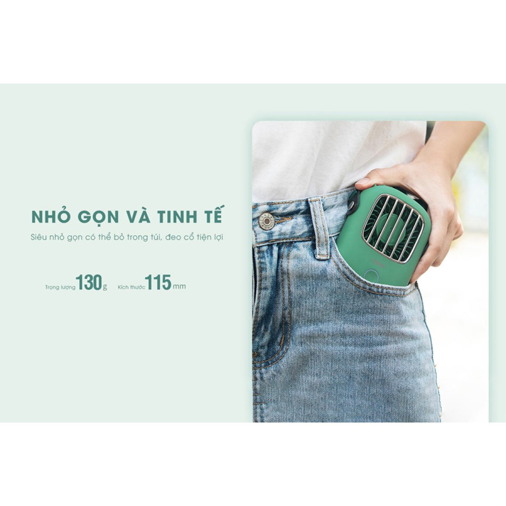 [XẢ KHO] Quạt đeo cổ mini, 3 Tốc Độ Gió Chống Ồn, tiện dụng thể thao, du lịch | BigBuy360 - bigbuy360.vn