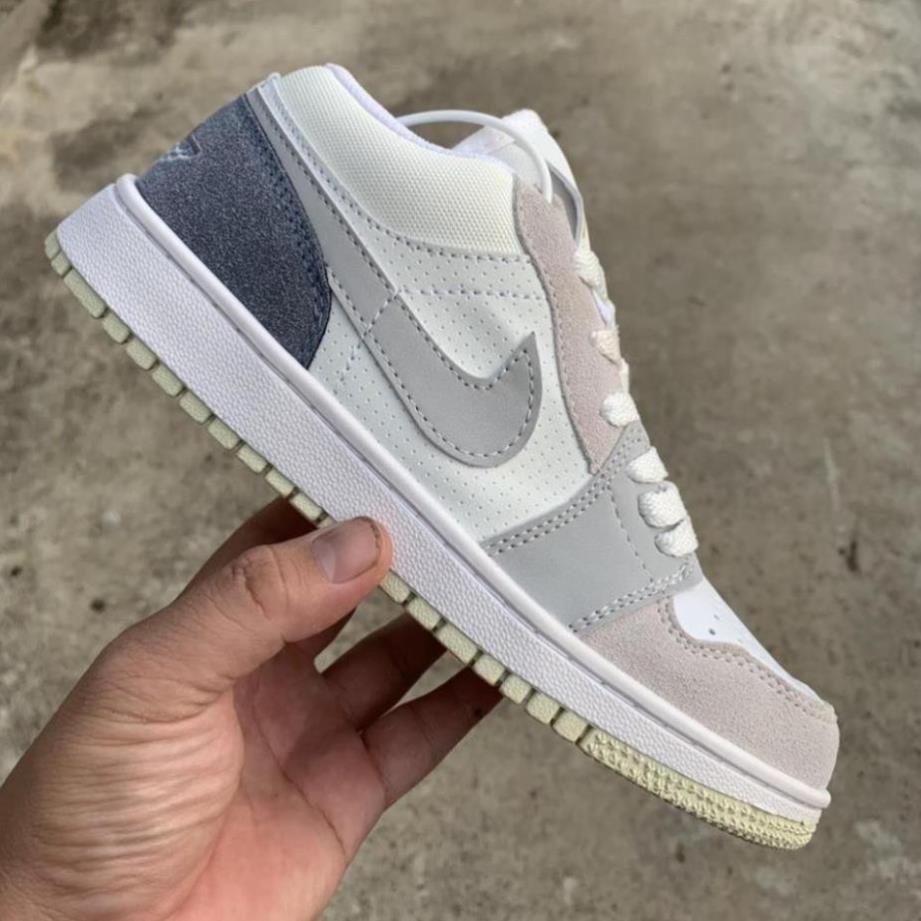 Giày JD1 low thể thao JORDAN 1 PARIS màu xám xanh cổ thấp snaeker Hot trend nam nữ