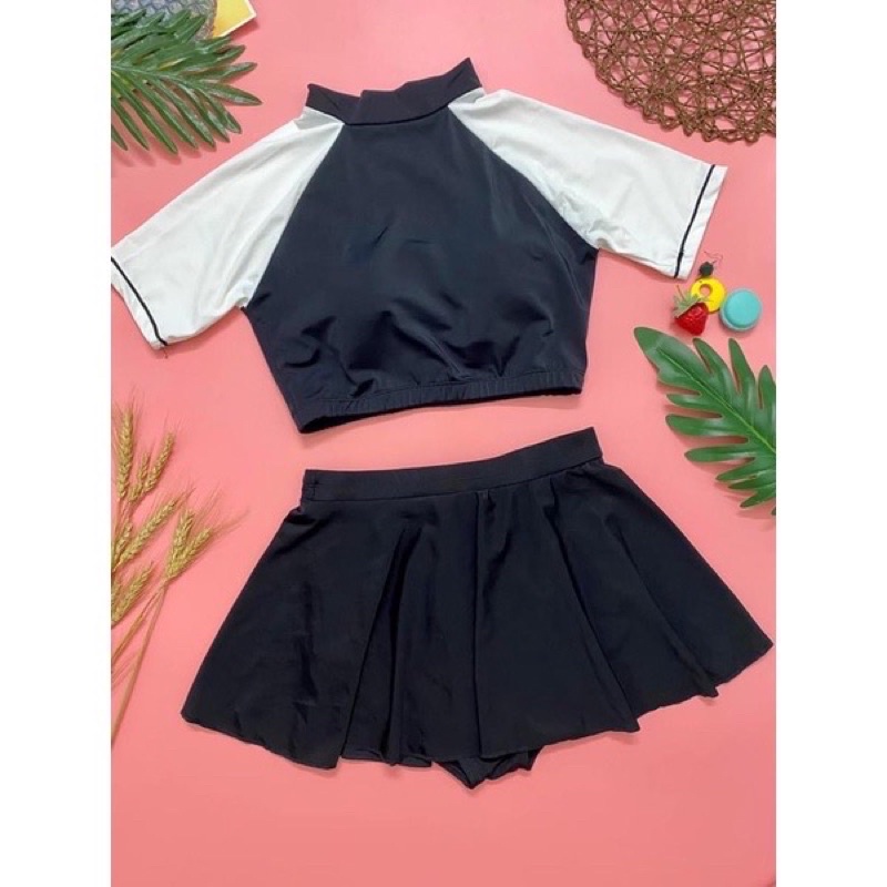 Bikini đồ bơi nữ đi biển 2 mảnh crop-top mix chân váy phong cách Hàn Quốc BIKINI SUNSHINE MS-P08