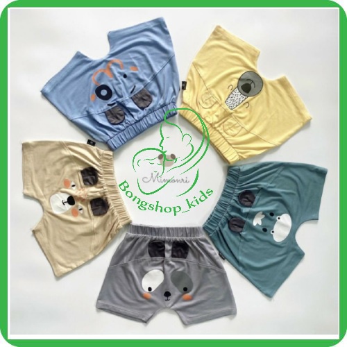 QUẦN ĐÙI THUN LẠNH MÔNG THÚ CÓ TAI DỄ THƯƠNG CHO BÉ SIZE 8-18 KG
