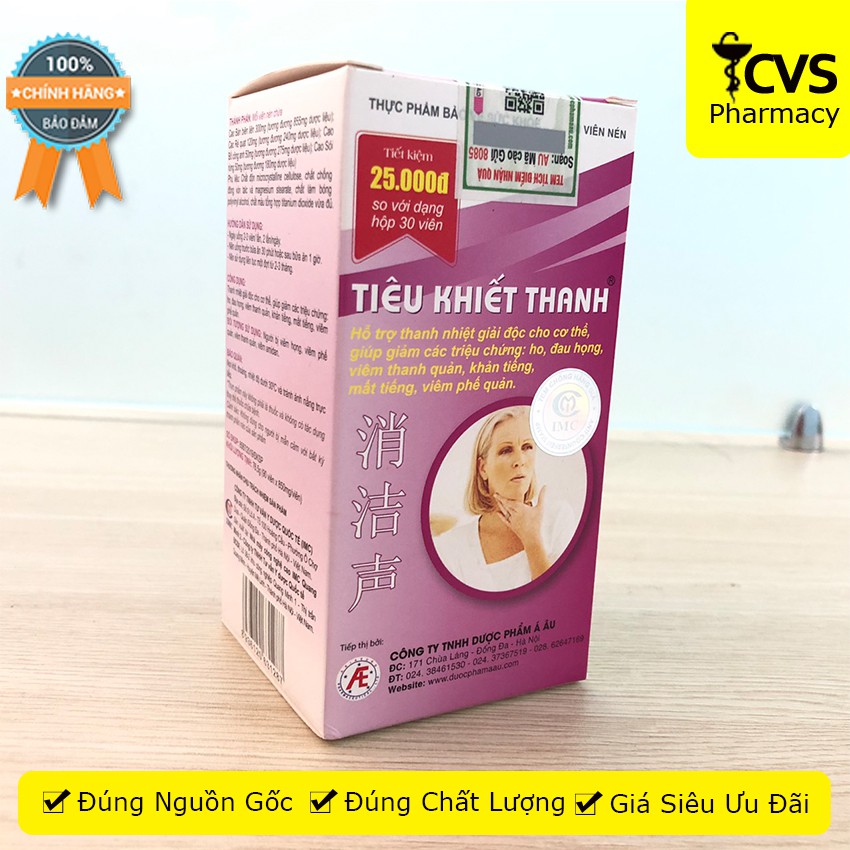 Tiêu Khiết Thanh Khan tiếng đau họng , amidan - Cvspharmacy