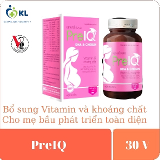 Viên Uống PreIQ-Bổ Sung Vitamin D3, Omega 3, Canxi Cho Bà Bầu, Phụ Nữ Mang Thai, Cho Con Bú