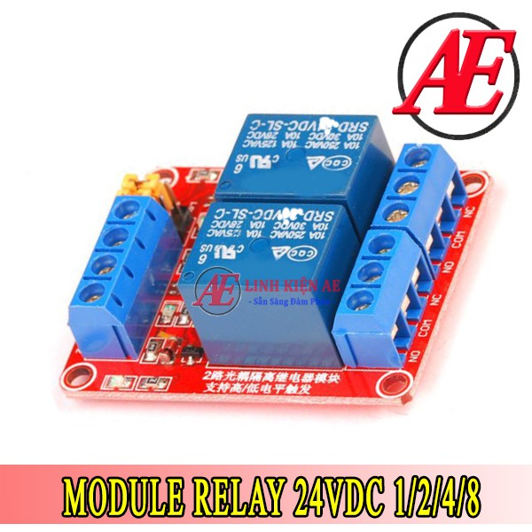 Module Relay 24VDC 1/2 Kênh High/Low