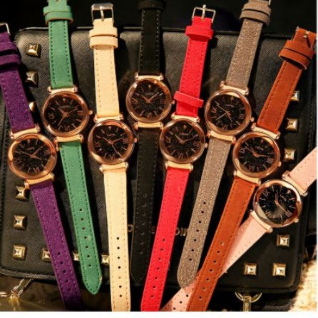 ĐỒNG HỒ NỮ LSVTR-TWAR DÂY DA MẶT KIM TUYẾN FULLBOX