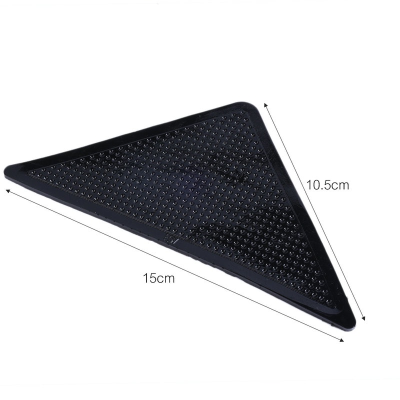 Set 4 Miếng Dán Cố Định Thảm Chống Trượt Bằng PU Hình Tam Giác Có Thể Tái Sử Dụng Trang Trí Nhà Cửa