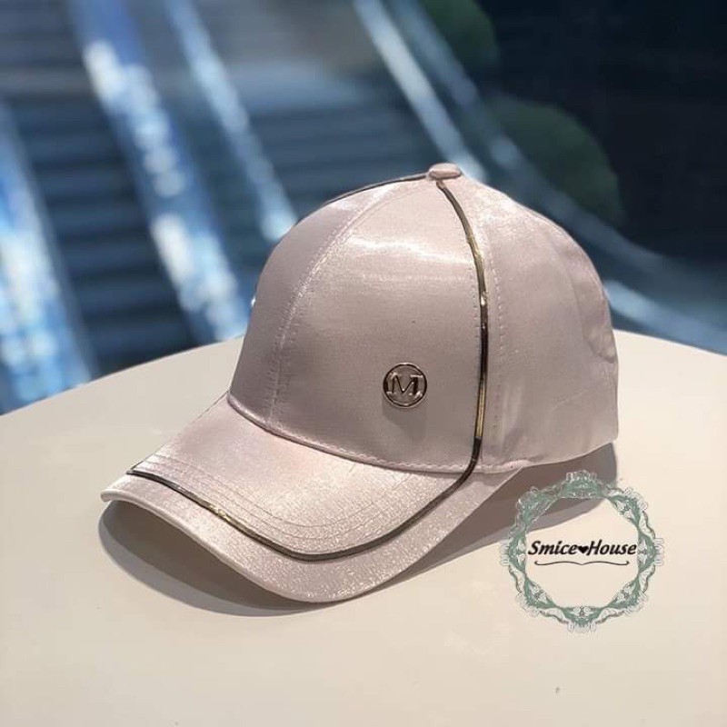 NÓN LƯỠI TRAI NHŨ CHỮ M VIỀN VÀNG LẤP LÁNH HÀNG CAO CẤP