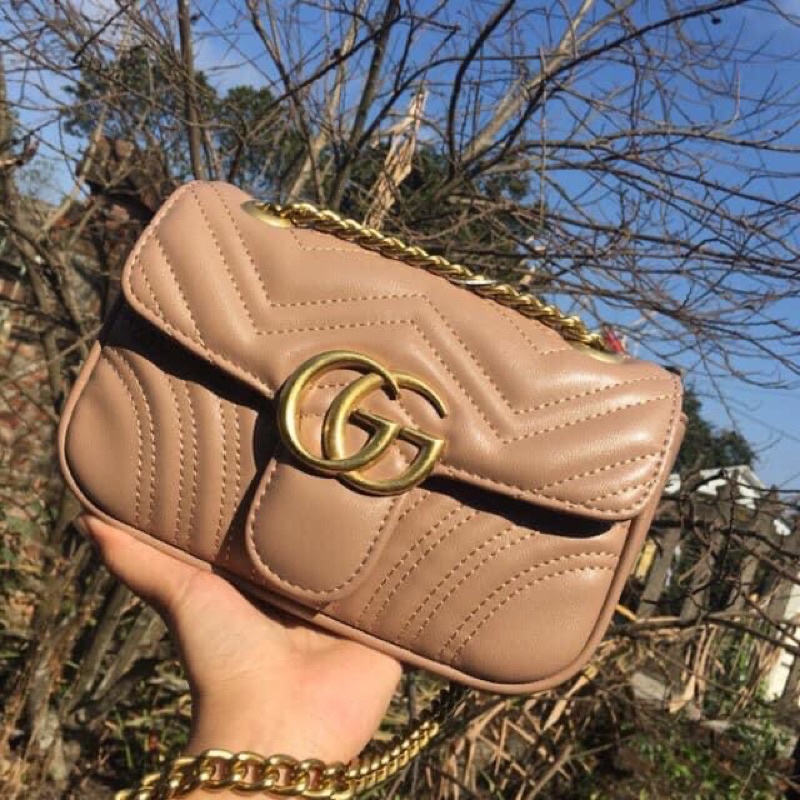 Túi chữ G tim lưng da mềm size 18-22cm