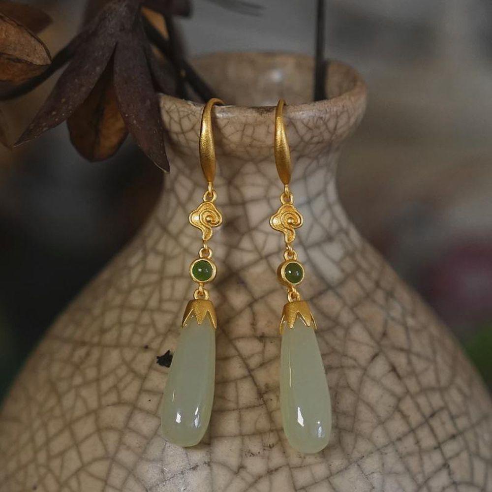 Khuyên Tai Dáng Dài Phong Cách Vintage Sang Trọng Dành Cho Nữ