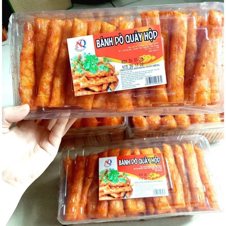 Bánh pò quẩy hộp lớn gần 70 que Ngọc Quỳnh hộp lớn 320g-món ăn vặt hot trend