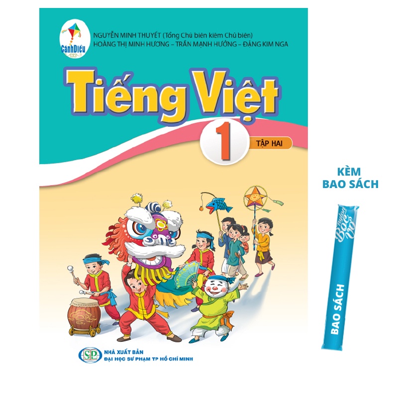 Sách - Combo Tiếng Việt lớp 1 tập 2 SGK+SBT Bao Sách và Nhãn Vở - Cánh Diều