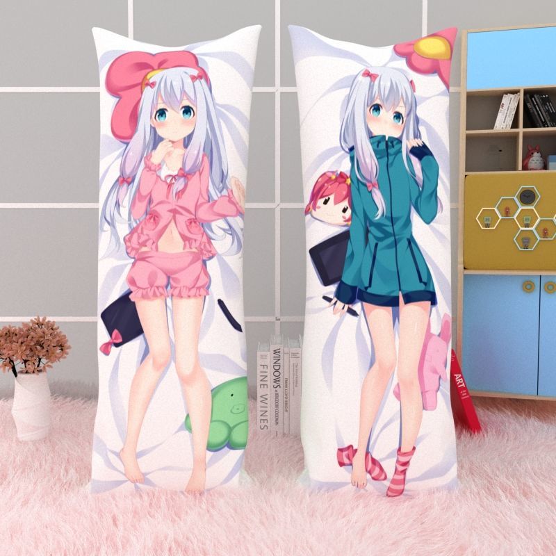 Bộ vỏ gối dài + vỏ gối in hình anime Izumi Sagiri Eromanga
