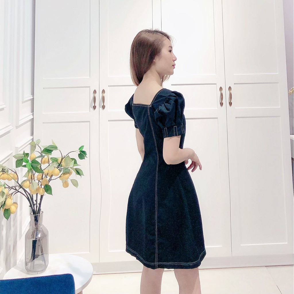 Đầm - Váy Tay Bồng Chỉ Nổi Viền Chất Liệu Thô Mài Cao Cấp Thích Hợp Cho Các Nàng Đi Tiệc Hoặc Đi Chơi | BigBuy360 - bigbuy360.vn