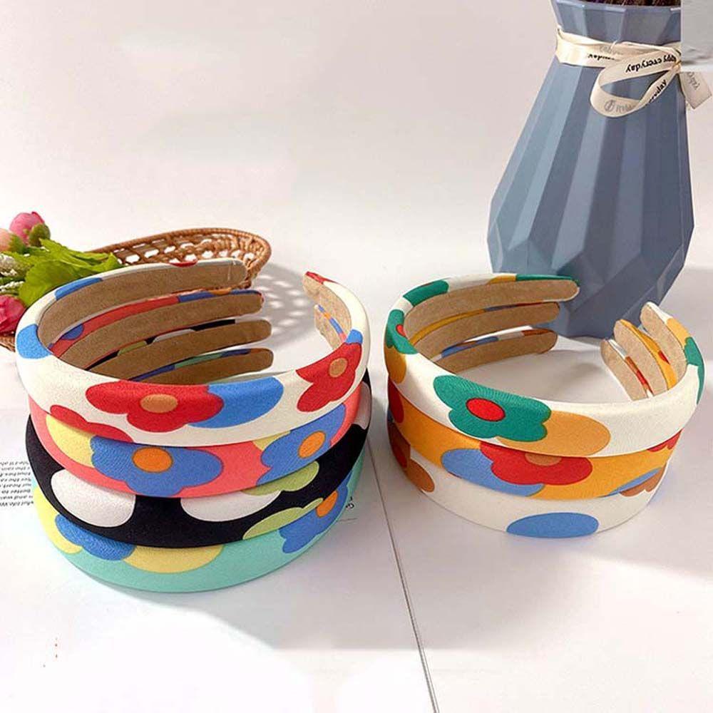 Dây Cột Tóc VANES1 In Họa Tiết Hoa Màu Sắc Ngọt Ngào Xinh Xắn