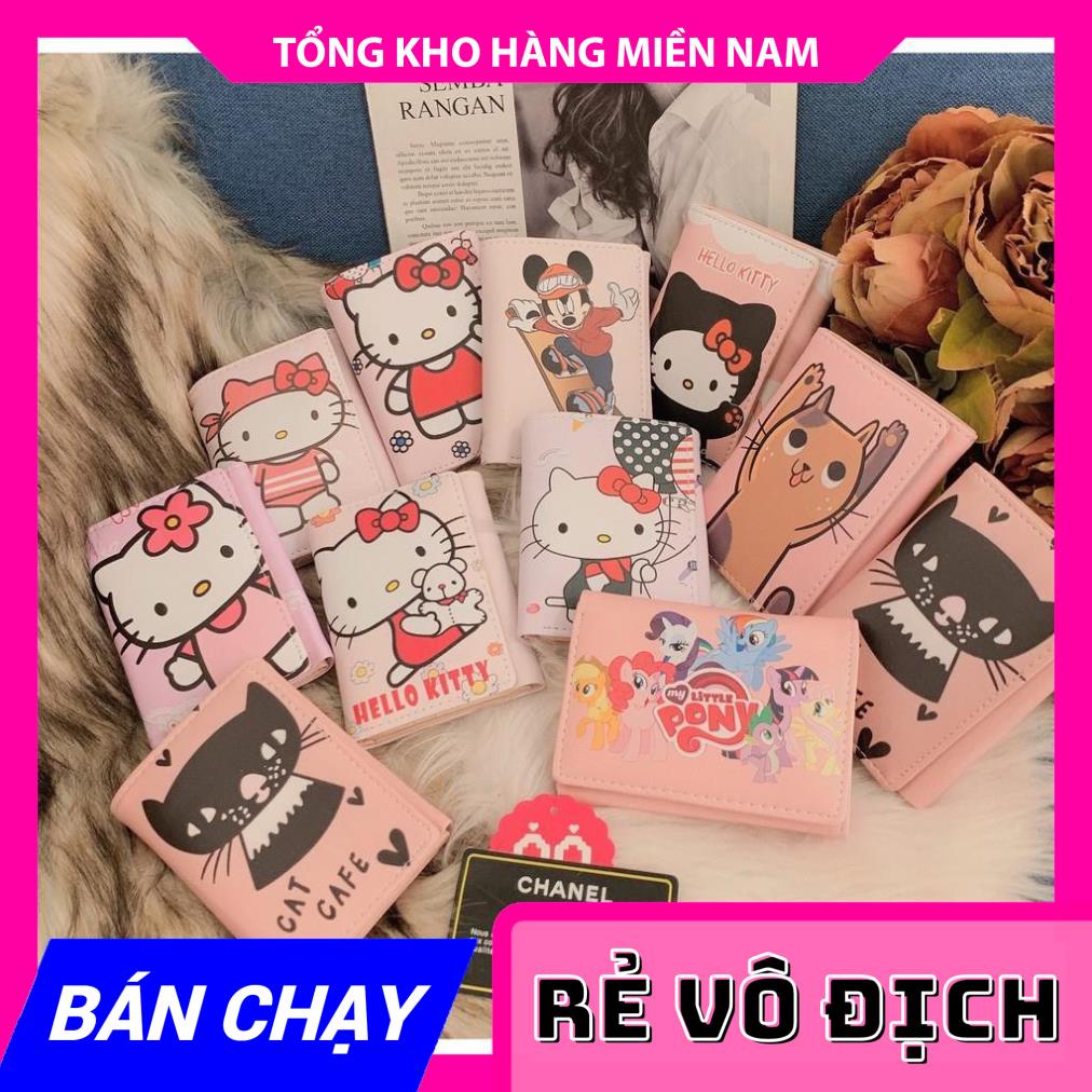 VÍ NGẮN CHIBI DỄ THƯƠNG ⚡ẢNH THẬT⚡ VÍ HOẠT HÌNH ⚡ VÍ GẤP NGẮN  MY