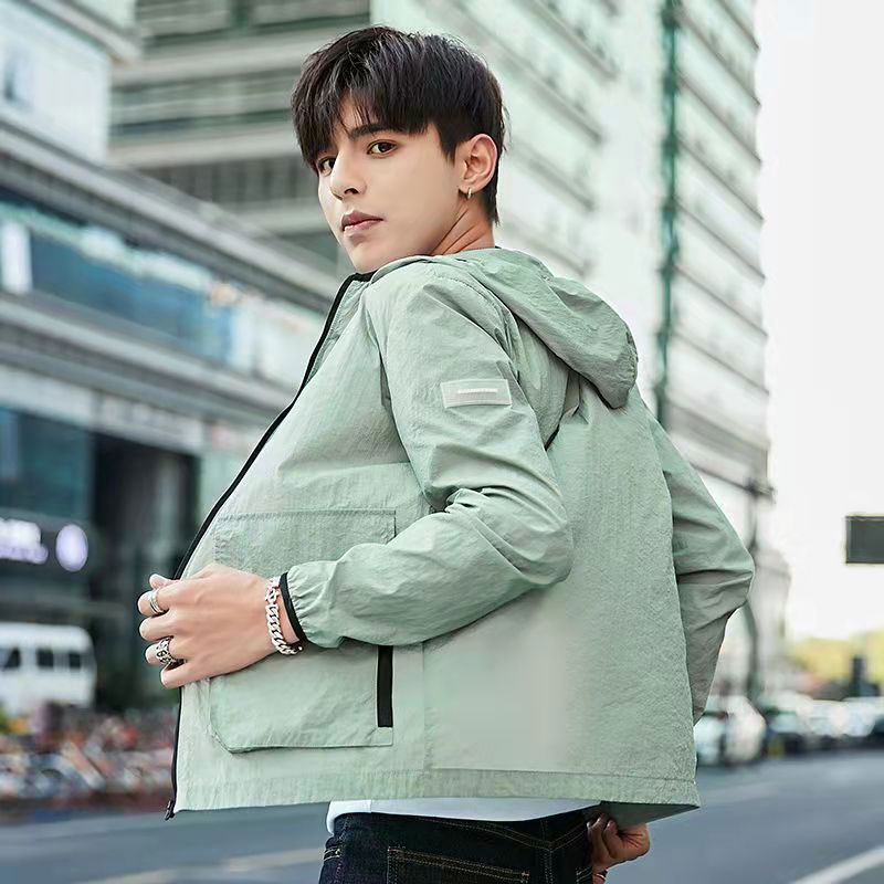 Áo Khoác Chống Nắng Và Tia UV Vải Lụa Lạnh Mỏng Kiểu Hàn Quốc Thời Trang Mùa Hè Cho Nam