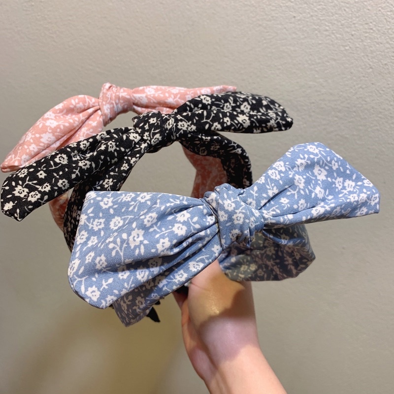 Bờm tóc turban bằng vải hoa nhí phong cách vintage dành cho nữ