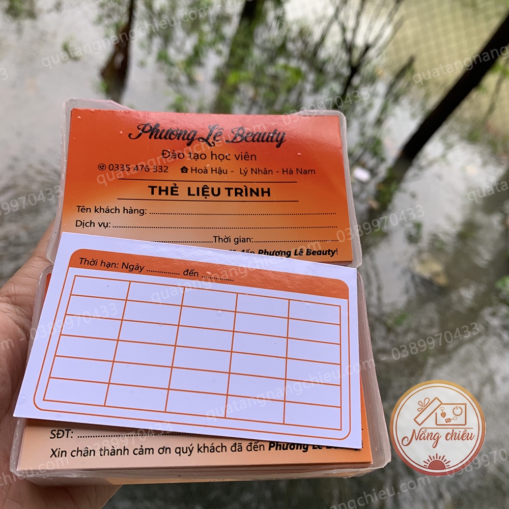 Thẻ liệu trình , thẻ tích điểm , card visit cho thẩm mỹ viện , spa, in và thiết kế theo yêu cầu