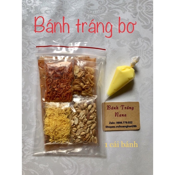 Bánh tráng bơ (1 cái bánh tráng to) Y như ảnh chụp.