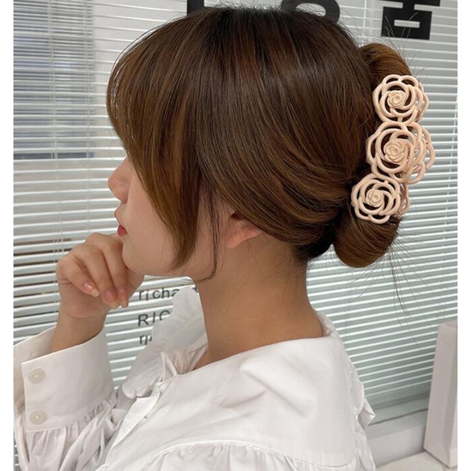 Kẹp Tóc Móng Vuốt Hình Hoa Trà Sang Trọng Cho Nữ
