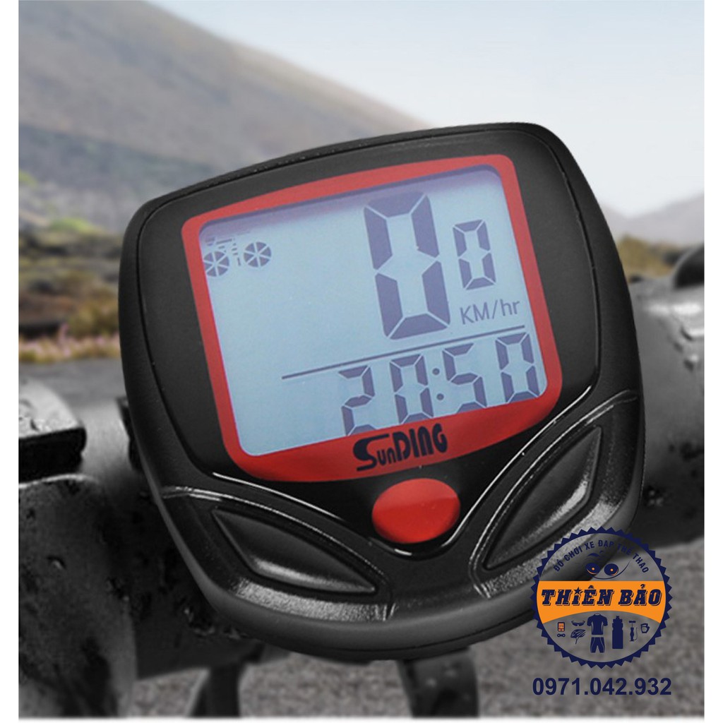 Đồng hồ tốc độ xe đạp máy đo tốc độ hiển thị KM Có Dây Giá sỉ Thienbaovnn