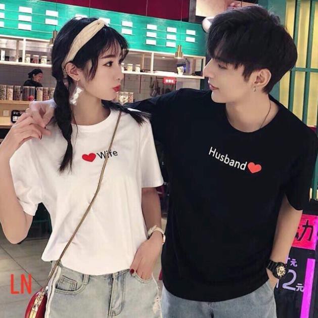 CHUYÊN SỈ Áo đôi wife husband ngắn tay L&N MT