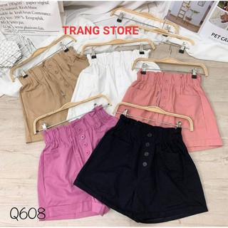 quần short kaki nút lưng thun
