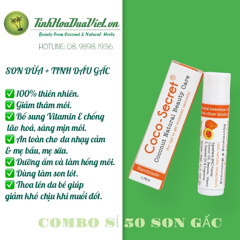 (2024) Sỉ 50 son gấc coco secret