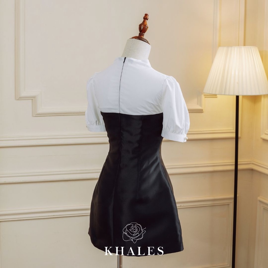 Đầm tay ngắn khoét ngực cách điệu Morris Dress by KHALES