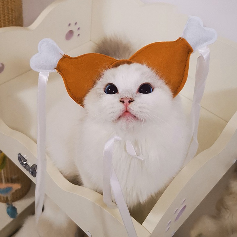 Vòng đeo chân hình đùi gà hóa trang vui nhộn cho thú cưng