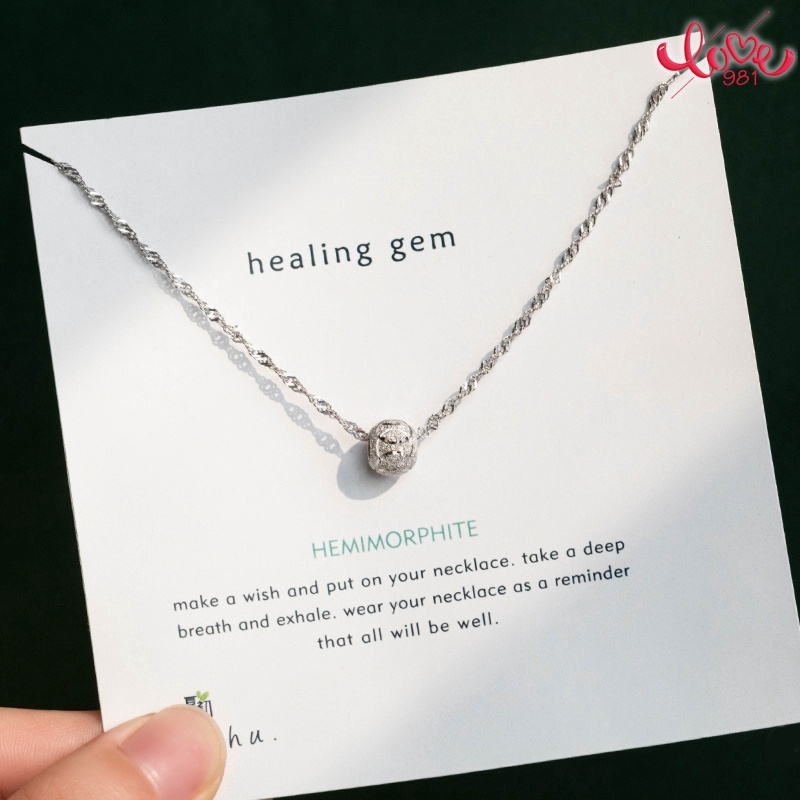 Dây Chuyền Bạc 925 Đính Hạt Tròn Nhỏ Đơn Giản Dành Cho Nữ