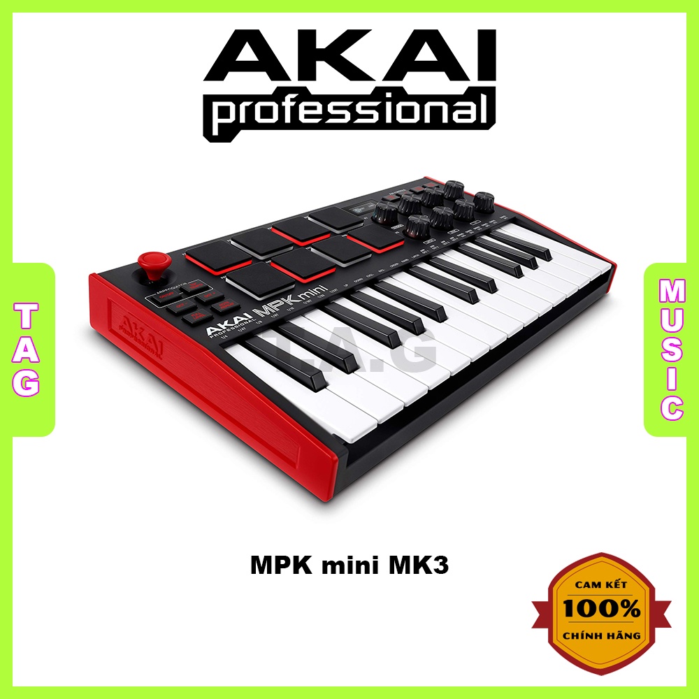ĐÀN MIDI CONTROLLER AKAI MPK MINI MK3 25 PHÍM CHÍNH HÃNG JAPAN