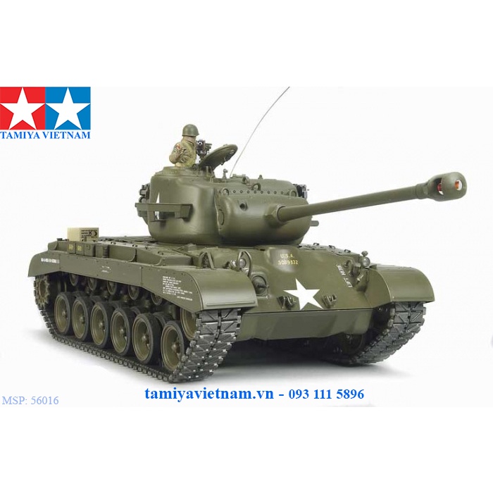 [TAMIYA] 56016 MÔ HÌNH XE TĂNG ĐIỀU KHIỂN TỪ XA 1/16 U.S. MEDIUM TANK M26 PERSHING (T26E3)